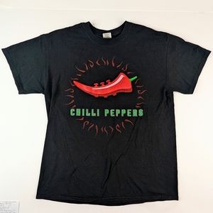 Chilli Peppers T-Shirt Unisex Sz Large Black Gildan Dry Blend Top Music